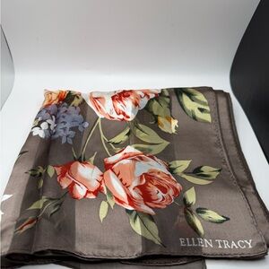 Ellen Tracy Rose and Leaf Scarf